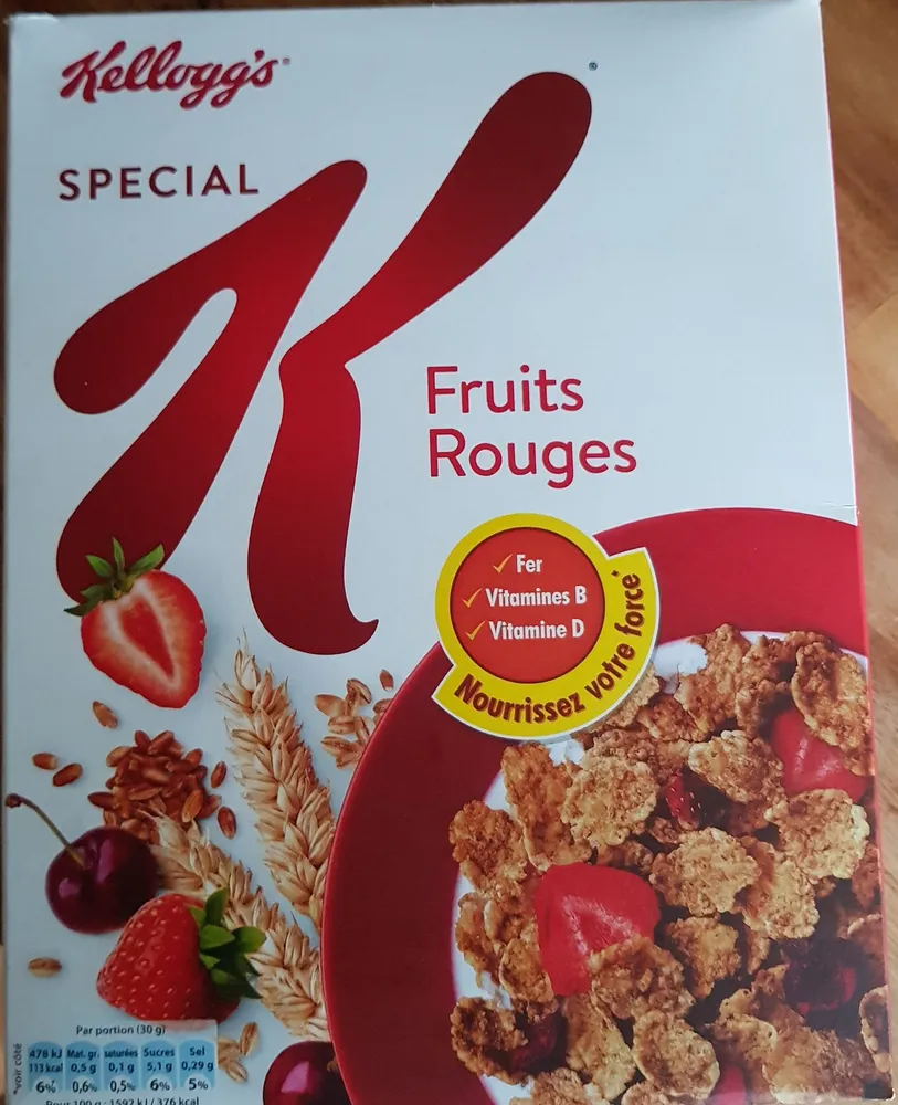 Céréales Special K Kellogg's Fruits Rouges
