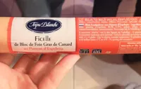Ficelle de bloc de foie gras de canard au piment d'espelette
