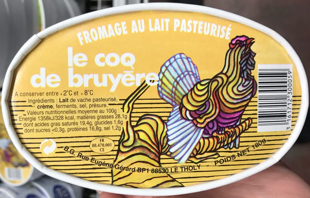 Fromage au lait pasteurisé