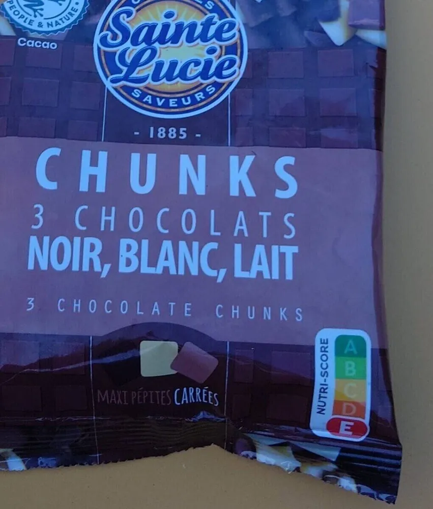 Chunks 3 Chocolats Noir Blanc Lait
