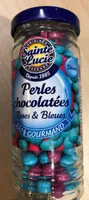 Perles chocolatées roses et bleues