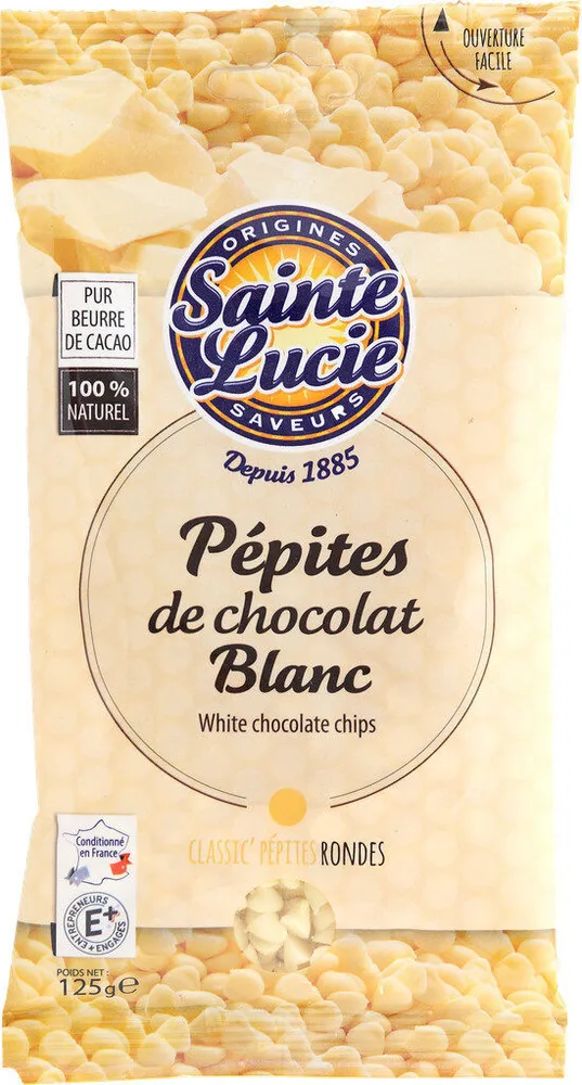PEPITES DE CHOCOLAT BLANC PUR BEURRE DE CACAO