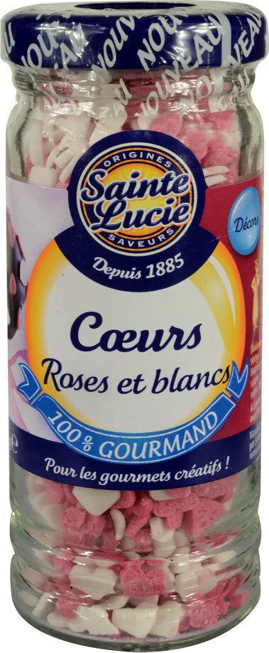 COEURS EN SUCRE ROSES ET BLANCS