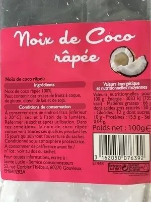Noix de coco rapée