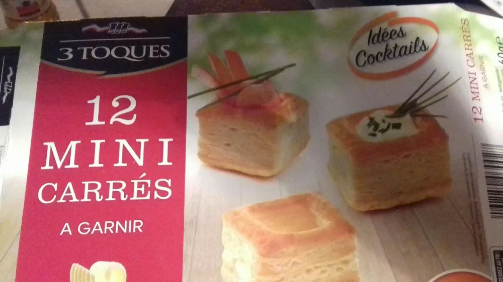 12 mini carrés à garnir