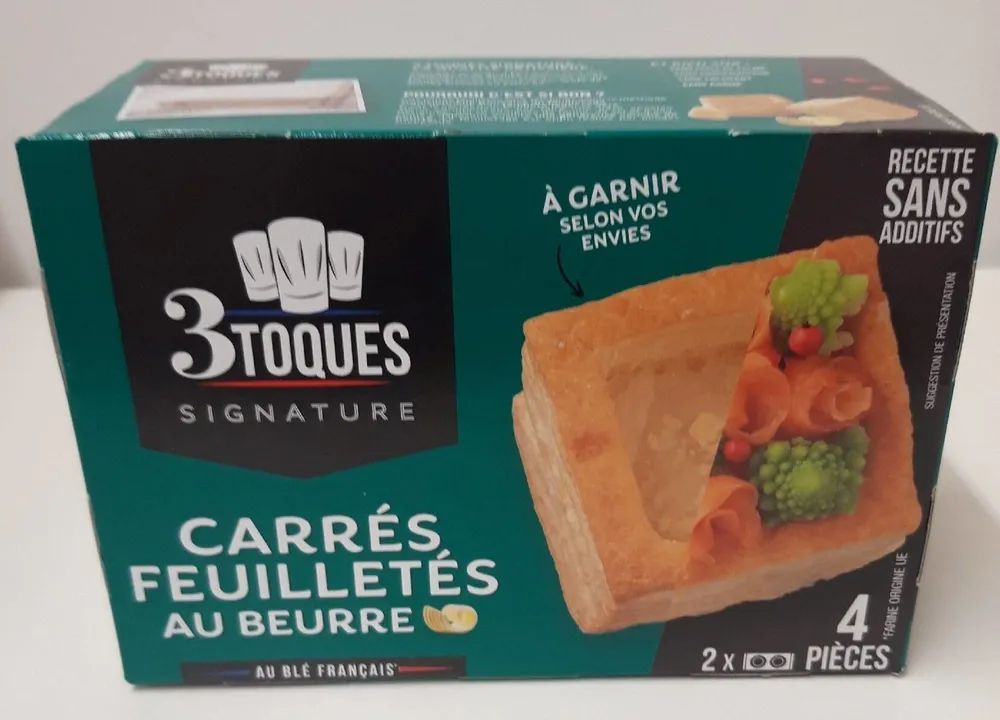 Carrés feuilletés au beurre