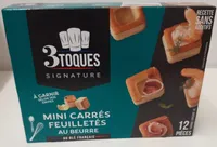 Mini carrés feuilletés au beurre