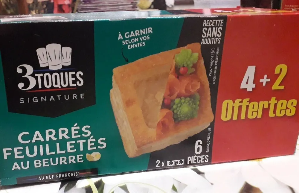 Carrés feuilletés au beurre