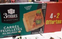 Carrés feuilletés au beurre
