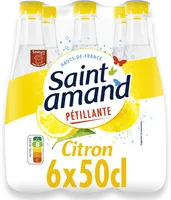 St Amand Eau Minérale Naturelle pétillante aromatisée CITRON 6X50CL