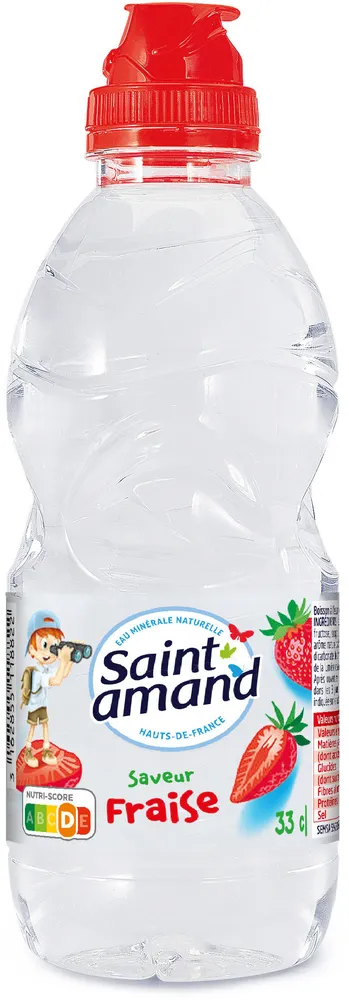 St Amand Eau Minérale Naturelle aromatisée FRAISE 33CL Bouchon Sport