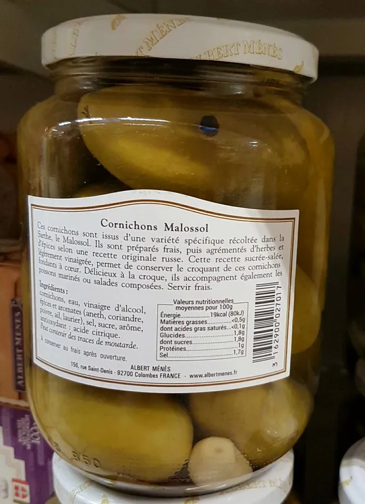 Cornichons Malossol