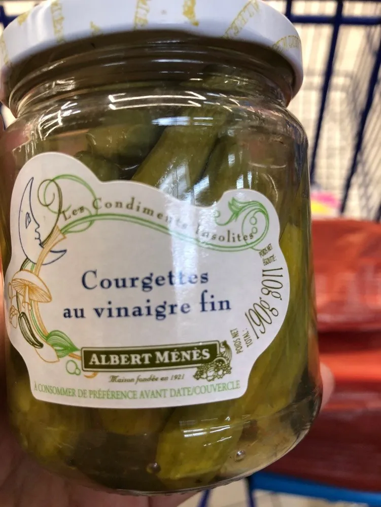Courgettes au vinaigre fin