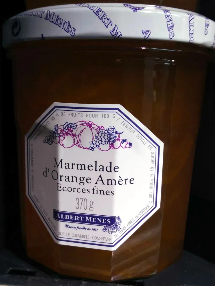 Marmelade d'orange amère écorces fines