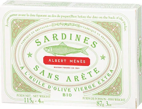 BIO Sardines Sans Arête à l'Huile d'Olive Vierge Extra