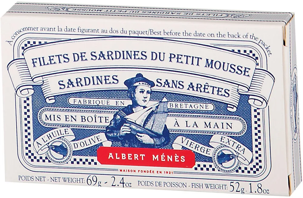 Sardines du Petit Mousse - Sans Peau et Sans Arête - à l'Huile d'Olive Vierge Extra Préparation à l'Ancienne