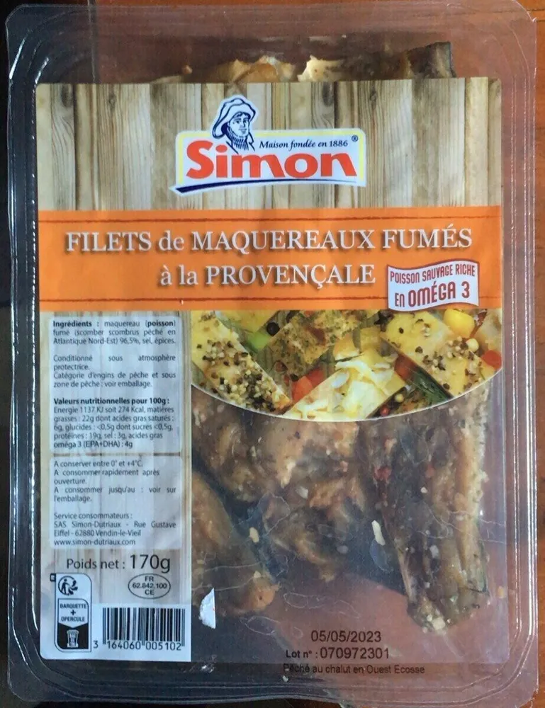 Filets de maquereaux fumés à la provençale