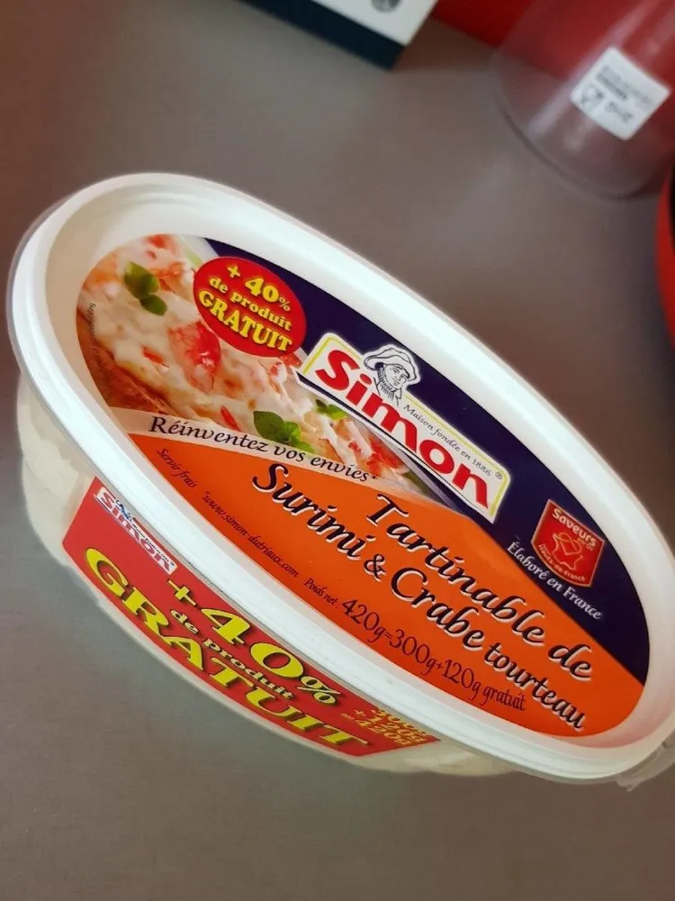 Tartinade de surimi et crabe