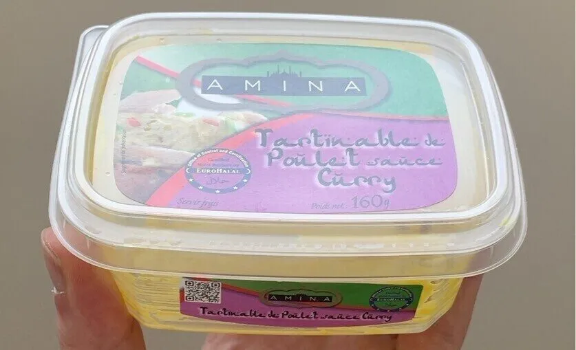 Tartinade de poulet sauce curry