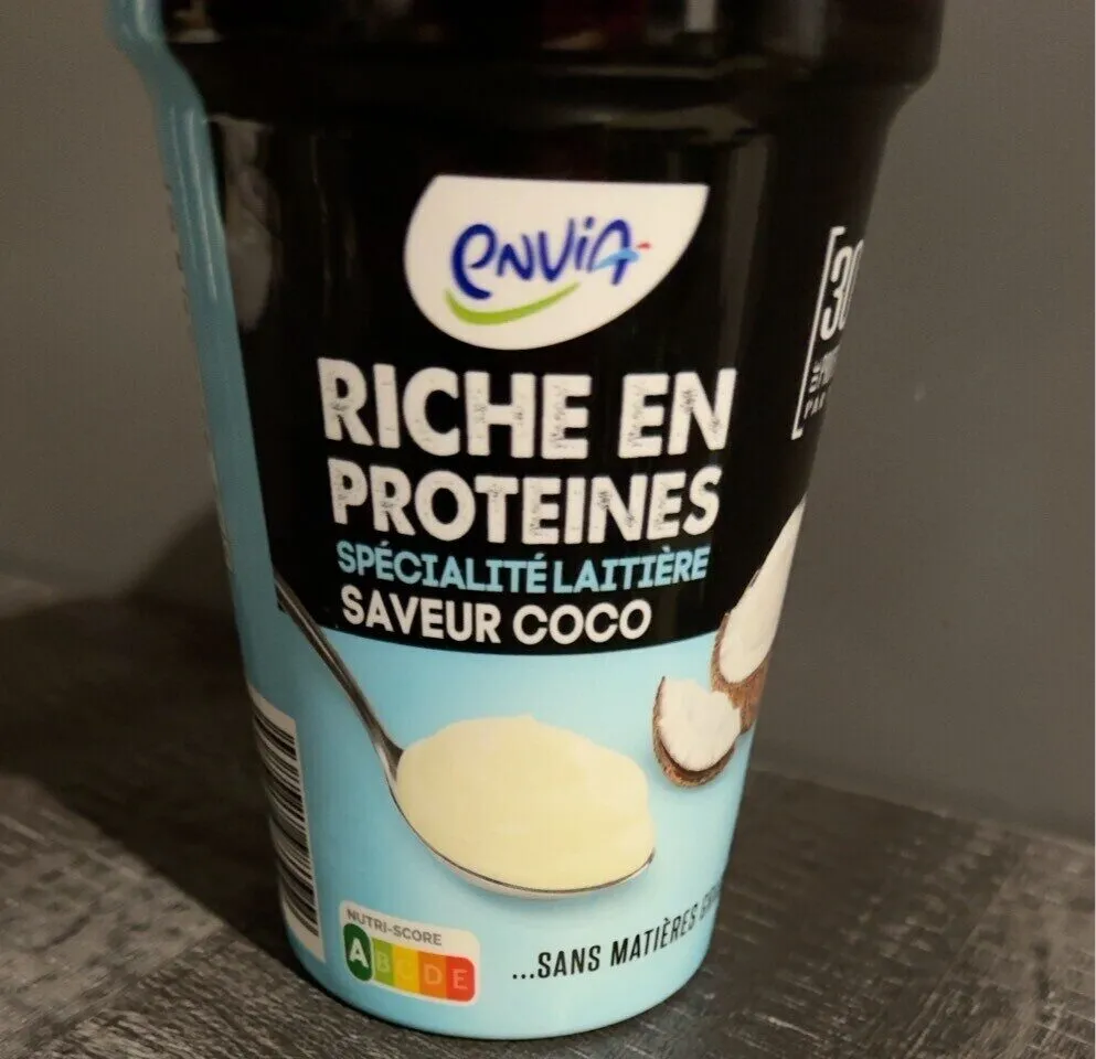 Spécialité laitiers, saveurs, coco, riche en protéines