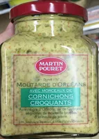 Moutarde d'Orléans avec morceaux de cornichons croquants