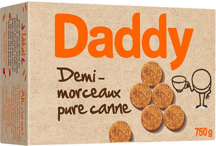 Daddy sucre demi rond pure canne