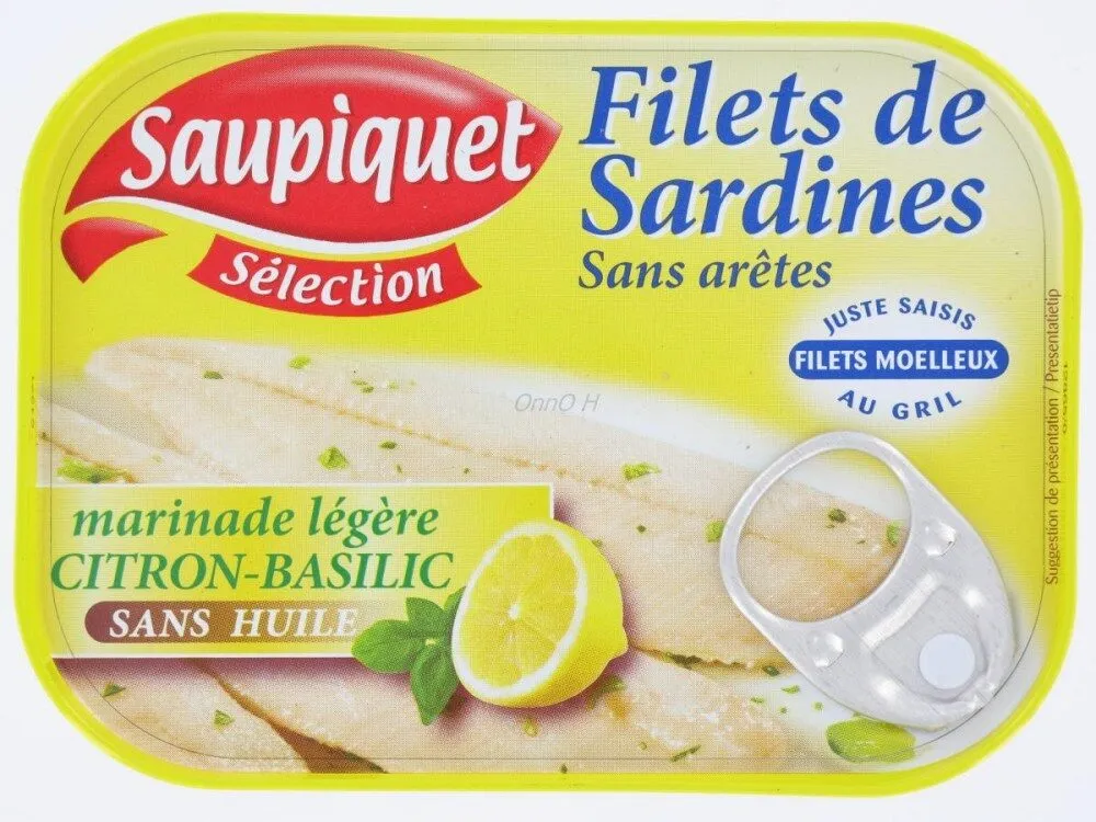 Filets de Sardines Citron Basilic