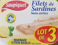 Saupiquet filets de sardines citron basilic lot de