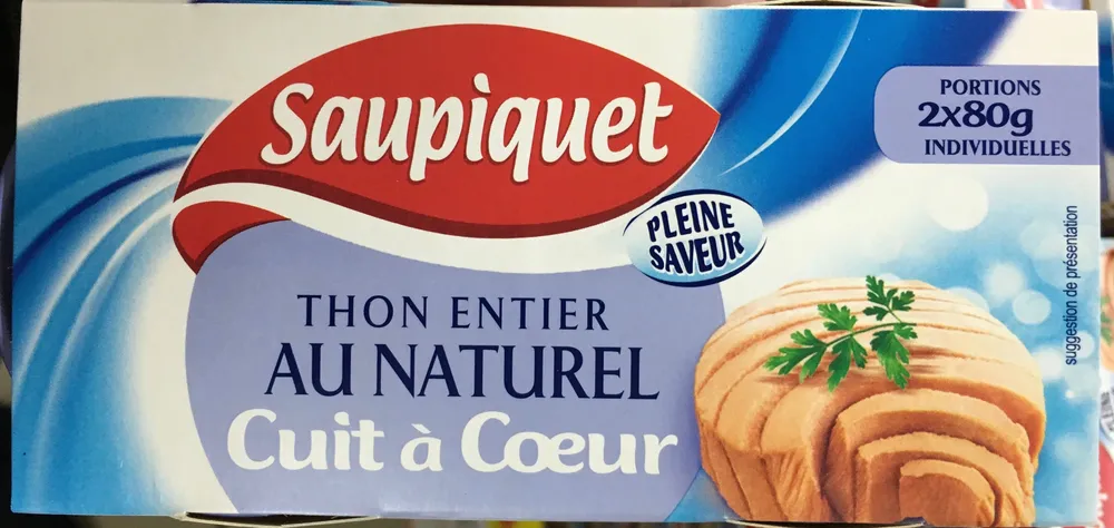 Thon entier au naturel cuit à coeur