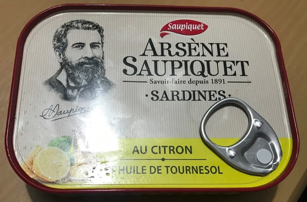 Arsène Saupiquet Sardines au citron et huile de tournesol