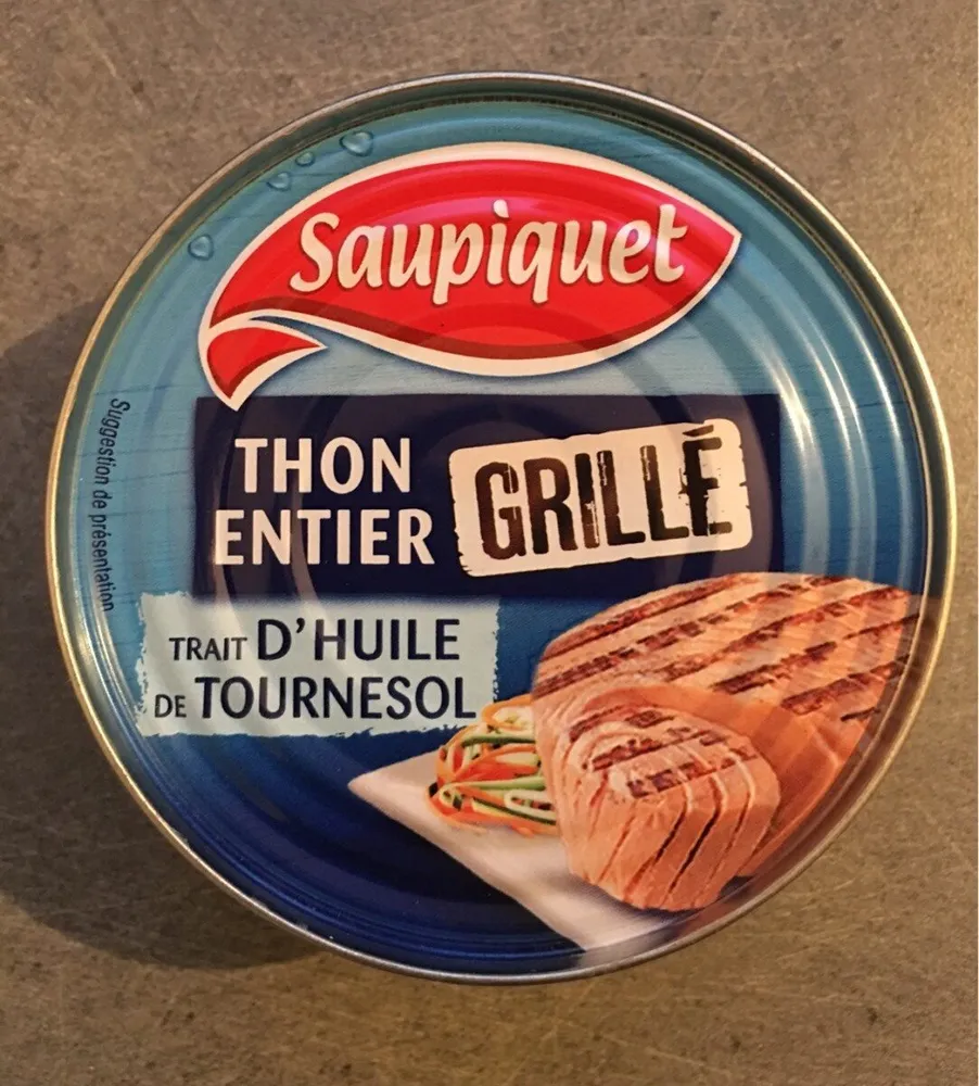 Thon entier grillé (trait d'huile de tournesol)