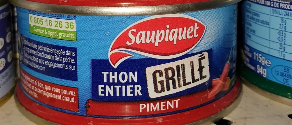 Thon entier grillé  au piment