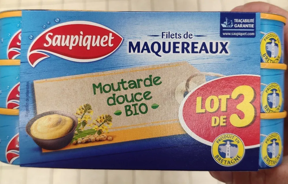 Saupiquet Filet de maquereaux moutarde douce bio