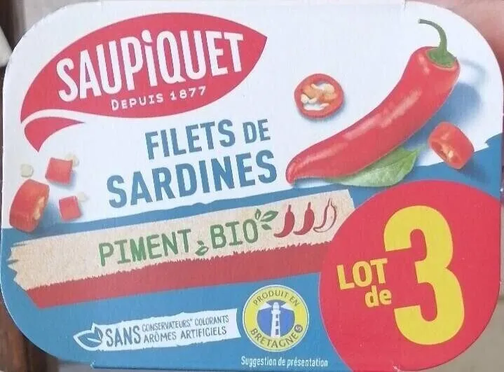Filets de sardines au piment bio
