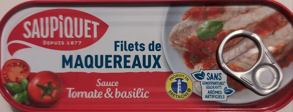Filets de Maquereaux Sauce Tomate et Basilic