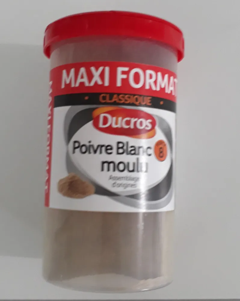 Boite menagere poivre blanc moulu