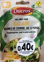 Melange pour salade graines de courge, ail et persil