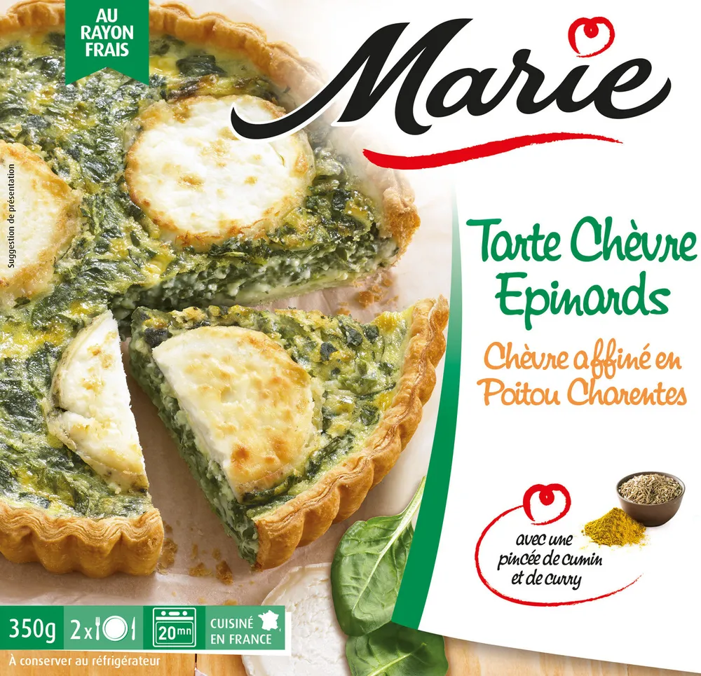 Tarte chèvre épinards