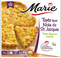 Tarte Noix de St Jacques, petits légumes cuisinés
