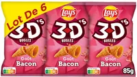 Lay's 3D's Bugles goût bacon lot de 6 x 85 g