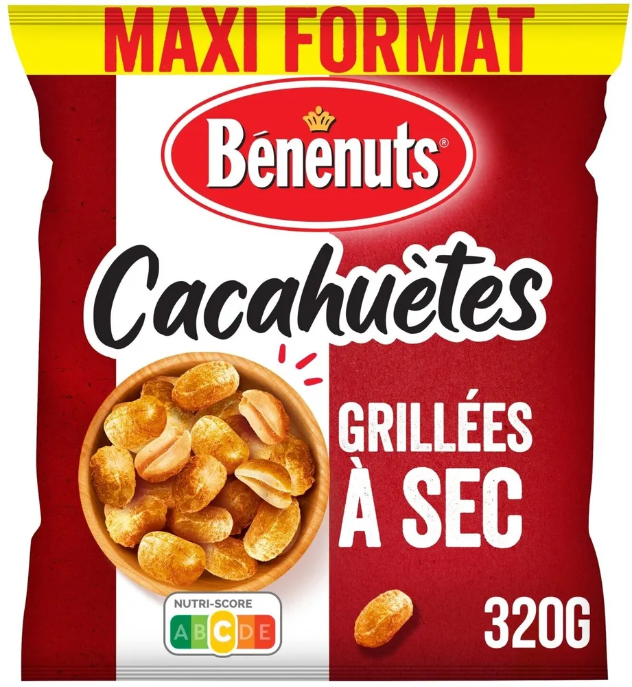 Bénénuts Cacahuètes grillées à sec maxi format