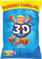 Chips 3D's Bugles goût nature format familial