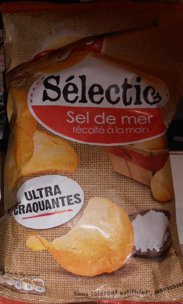 Chips sélection au sel de mer chips de pomme de terre au goût nature