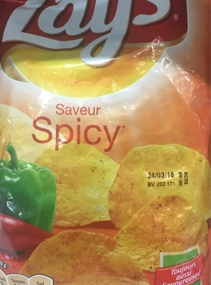 Chips de pommes de terre saveur spicy