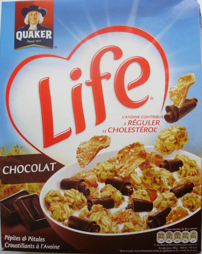 Life chocolat - Pépites & pétales croustillants à l'avoine