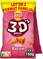 Benenuts 3d's bugles bacon 2x150g