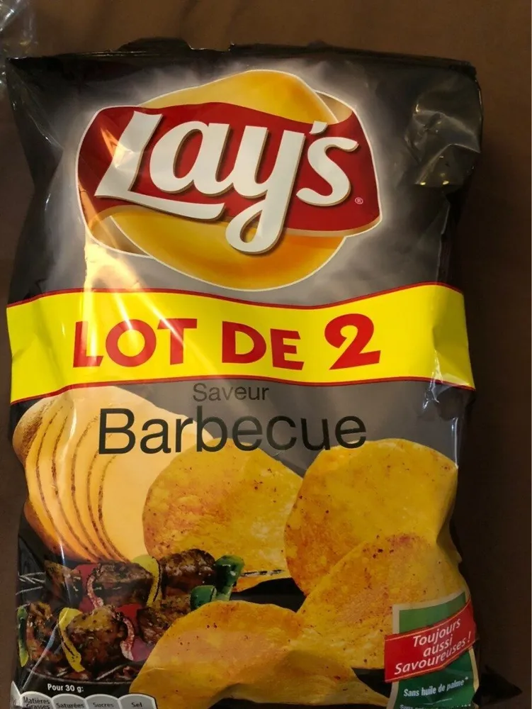 Lay's saveur barbecue lot de 2 x 130 g