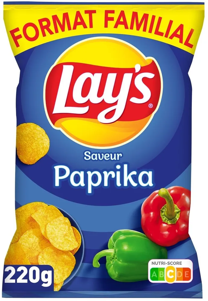 Lay's saveur paprika format familial