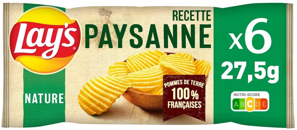 Lay's Recette paysanne nature 6 x 27,5 g