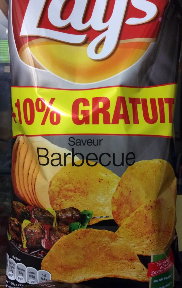 Lay's saveur barbecue 240 g + 10% offert